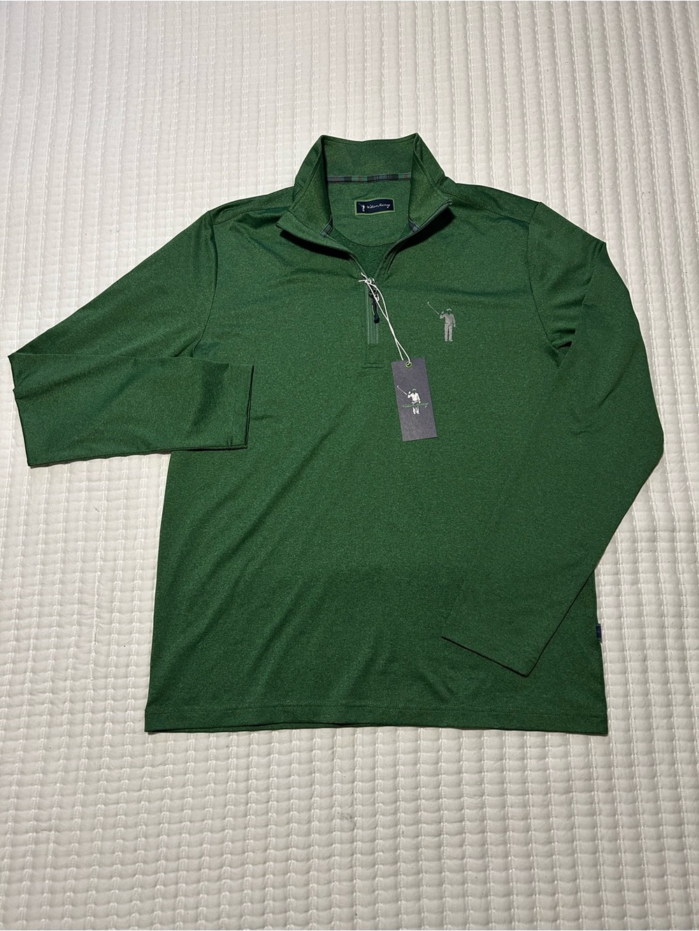 New William Murray Golf Men's Forest Green Quarter-Zip Pullover Medium